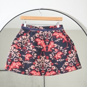 Liu-Jo Jacquard Floral Structured Mini Skirt, Size 4